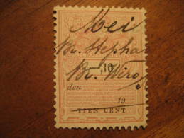 10 Cent. Je Maintiendrai Revenue Fiscal Tax Postage Due Official Netherlands Holland - Revenue Stamps