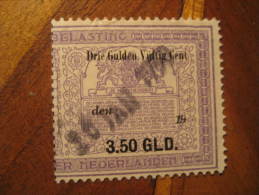 3.50 GLD Belasting Der Nederlanden Je Maintiendrai Revenue Fiscal Tax Postage Due Official Netherlands Holland - Fiscaux