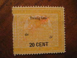 20 Cent Belasting Der Nederlanden Je Maintiendrai Revenue Fiscal Tax Postage Due Official Netherlands Holland - Revenue Stamps
