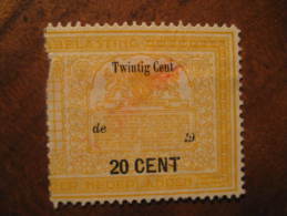 20 Cent Belasting Der Nederlanden Je Maintiendrai Revenue Fiscal Tax Postage Due Official Netherlands Holland - Fiscales