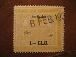 1 GLD Belasting Der Nederlanden Je Maintiendrai Revenue Fiscal Tax Postage Due Official Netherlands Holland - Fiscales