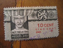 10 Cent OMZETBELASTING Revenue Fiscal Tax Postage Due Official Netherlands Holland - Fiscaux