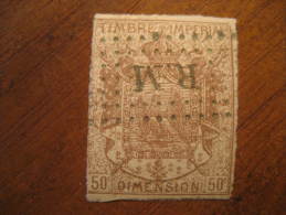 Timbre Imperial 50c Dimension Aguila Eagle Imperforated Revenue Fiscal Tax Postage Due Official Argentina - Servizio