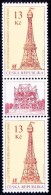 Czech Rep. / Stamps (2016) 0879 (2x) Ss K1: 125 Years Petrin Lookout Tower And Cableways (1891); Painter: Adolf Absolon - Unused Stamps