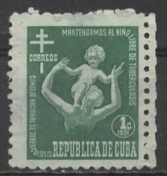 1951 Obligatory Tax. Anti-tuberculosis -  Mother And Child - 1c. - Green   FU - Beneficiencia (Sellos De)