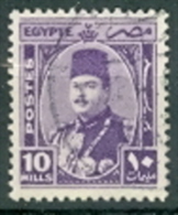 Ägypten 10 Mi. Gest. König Faruk - Used Stamps