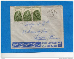MARCOPHILIE-lettre -- DAHOMEY>Françe-Cad- SAVE 1956-3- Stamps AO F- N°37 - Storia Postale