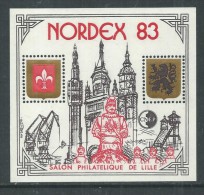 France CNEP N ° 4A XX Nordex : Salon Philatélique De Lille  1983 (3ème Clocher Avec Croix),  Le Bloc TB - CNEP