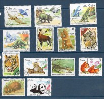 Cuba-lot Composé De 21 Timbres Neuf Oblitéré (1985-1982-1979-1977 - Collections, Lots & Séries