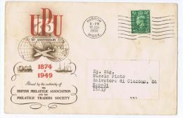 GREAT BRITAIN - U.P.U. 75 ANNIVERSARY - 1874 / 1949 - COVER TO ITALY - Poststempel