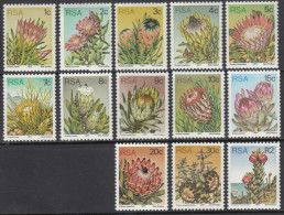 South-Africa 1977 Definitives Lot: Protea Plants. Mi 512-516, 518-523, 525, 528 MNH - Unused Stamps