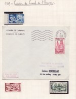 CONSEIL DE L'EUROPE  FRANCE ET SARRE  1949  COTE DES TIMBRES 180 EUROS - Autres & Non Classés