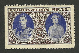 B07-07 CANADA IODE 1937 Coronation Seal KGVI MNG - Vignettes Locales Et Privées