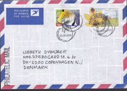 South Africa Lugpos Air Mail Par Avion UPINGTON & SPRINGBOK Cancels 2008 Cover Brief Denmark Fish Fische Poisson - Brieven En Documenten
