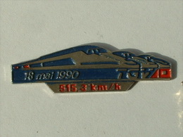 PIN´S TGV - 18 MAI 1990 - RECORD DE VITESSE - 515.3 Km/h - TGV