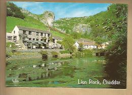 Jolie CP Angleterre Cheddar Lion Rock And Village - Ed Salmon - Cp écrite - Cheddar