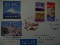 Japan Pictorial Scenic Landscape Redbrown Postmark From Kobe With Newyear-stamps Dated 1 January 2008 To France. - Briefe U. Dokumente