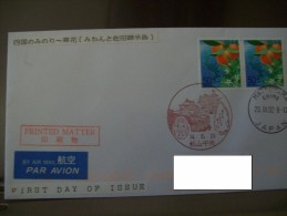 Japan Pictorial Scenic Landscape Redbrown Postmark From Matruyama (prefecture Ehime) To Germany - Storia Postale