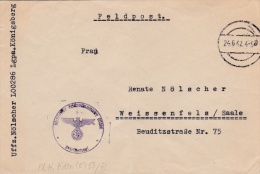 Feldpost WW2: From The Demjansk Area - Fliegerhorst-Kommandantur (E) 13/IV  FP L00286 LGPA Königsberg P/m  24.6.1942 - C - Militaria