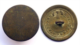 Bouton Ancien Colour Standart. Plat. Bronze. 21 Mm - Buttons