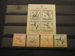 CUBA - 1960 OLIMPIADI 4 Valori + BF - NUOVI(++) - Unused Stamps