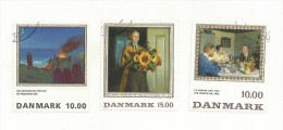 DANNEMARK  3 TABLEAUX  OBITERES  SUPERBES - Gebraucht