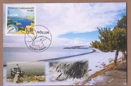 AC - TURKEY POSTAL STATIONARY - LAKES LAKE VAN - PEARL MULLET SALT LAKE - FLAMINGO ANKARA, 12 DECEMBER 2017 - Postal Stationery