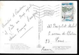 Timbre D´andorre  Au Dos D´une Carte Postale En 1968  - Qaa2708 - Cartas & Documentos