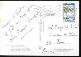 Timbre D´andorre  Au Dos D´une Carte Postale En 1968  - Qaa2708 - Storia Postale