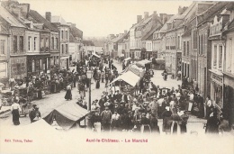 Auxi-le-Château - Le Marché - Belle Animation - Edition Tahon - Carte Non Circulée - Auxi Le Chateau