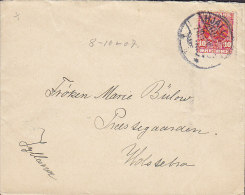 Denmark HJALLELSE 1907 Cover Brief (Brotype Ia) HOLSTEBRO (Arrival Cds.) 10 Øre König Frederik VIII. Stamp (2 Scans) - Briefe U. Dokumente