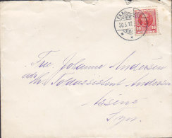 Denmark (Brotype Ia) FAAREVEJLE 1912 Cover Brief ASSENS Fyn 10 Øre König Frederik VIII. Stamp (2 Scans) - Storia Postale