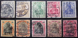 ALLEMAGNE EMPIRE                 N° 66/75                 OBLITERE - Used Stamps