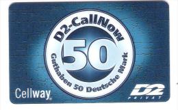 GERMANY  - D2 Privat - Call Now - Provider Cellway - Date : 10/02 - GSM, Voorafbetaald & Herlaadbare Kaarten