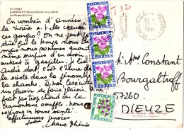 AMELIE-les-BAINS (66) 1981. TAXES FLEURS 1f X 3 + 0,20f  POUR DIEUZE (57) - 1960-.... Briefe & Dokumente
