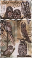 Czech Rep. / Stamps (2015) 0854 K3+K4: Owls (Aegolius Funereus, Glaucidium Passerinum, Otus Scops); P.: J. & L. Knotkovi - Unused Stamps