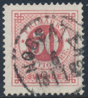 Sweden Suède Sverige: Facit 36, 50ö Rose-carmine Ringtyp P13, F-VF Used HÖGSÄTER Cancel (DCSV00305) - 1872-1891 Ringtyp