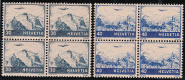 Schweiz Flugpost 1948 ZU#FP43,44 VB ** (nicht 44c) Mit Befund - Unused Stamps