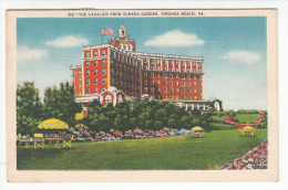 Virginia Beach USA - Cavalier Hotel From Sunken Garden - Written - 2 Scans - Virginia Beach