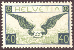Schweiz Flugpost 1933 Zu#FP15z (geriffelt) ** Postfrisch - Unused Stamps