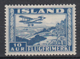 IJSLAND - Michel - 1934 - Nr 175B - MH* - Aéreo