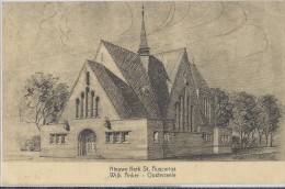 Oosterzeele.  -  Nieuwe Kerk St. Auscarius  -  Wijk Anker.  1937  Naar  Nijmegen - Oosterzele