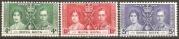 Hong Kong 1937 SG 137-39 Mounted Mint. - Neufs