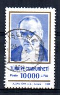 Turkey - 1992 - 10,000 Lira Kemal Ataturk - Used - Oblitérés