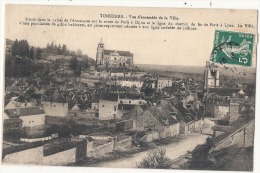 Delcampe - TONNERRE  Vue D'ensemble De La Ville  Bien Timbrée TTBE - Tonnerre