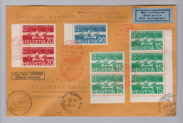 Schweiz Flugpost 1933-05-20 Swissair Flug Mittelmeer Zürich-Tunis-Zürich - Premiers Vols