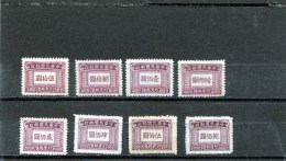 Chine Timbre Taxe 75 A 82 - Portomarken