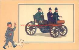 Benzinewagen Sigfrid Marcus 1875 Prent Kuifje Zien En Weten - Tintin