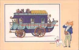 Stoom-postwagen Macerone 1835 Prent Kuifje Zien En Weten - Tintin