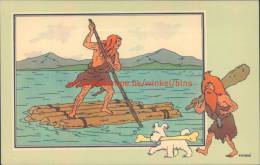 Het Vlot Der Prehistorie Prent Kuifje Zien En Weten - Tintin